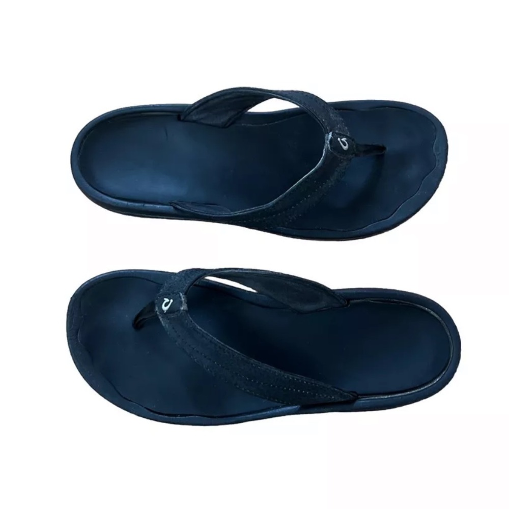 Olukai Ohana Women’s US Size 9 Beach Sandals Flip Flop Thong Black